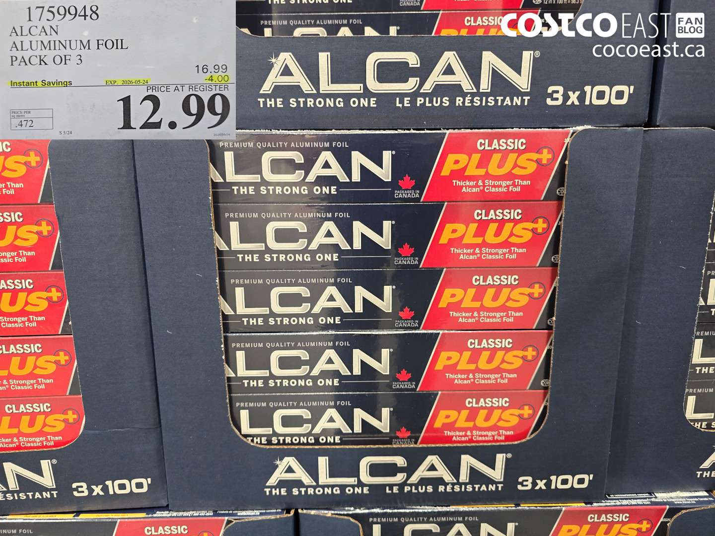 1759948 ALCAN ALUMINUM FOIL PACK OF 3 ($4.00 INSTANT SAVINGS EXPIRES ON 2026-05-24) $12.99