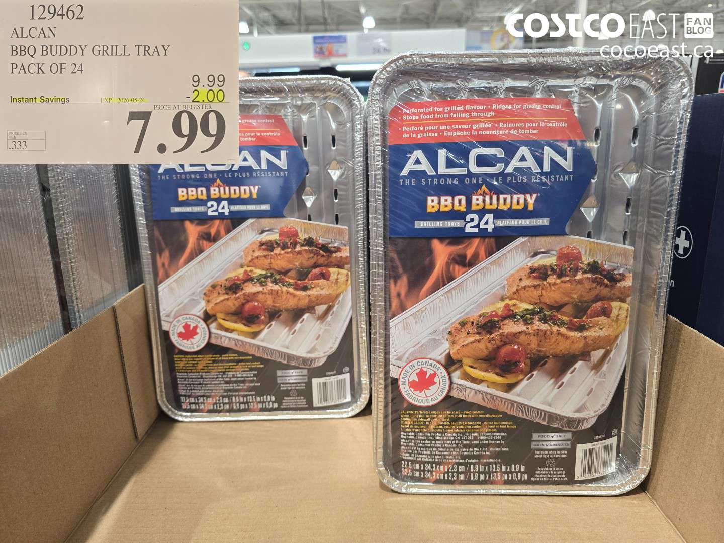 129462 ALCAN BBQ BUDDY GRILL TRAY PACK OF 24 ($2.00 INSTANT SAVINGS EXPIRES ON 2026-05-24) $7.99