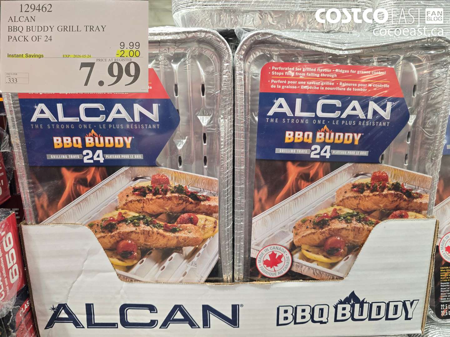 129462 ALCAN BBQ BUDDY GRILL TRAY PACK OF 24 ($2.00 INSTANT SAVINGS EXPIRES ON 2026-05-24) $7.99