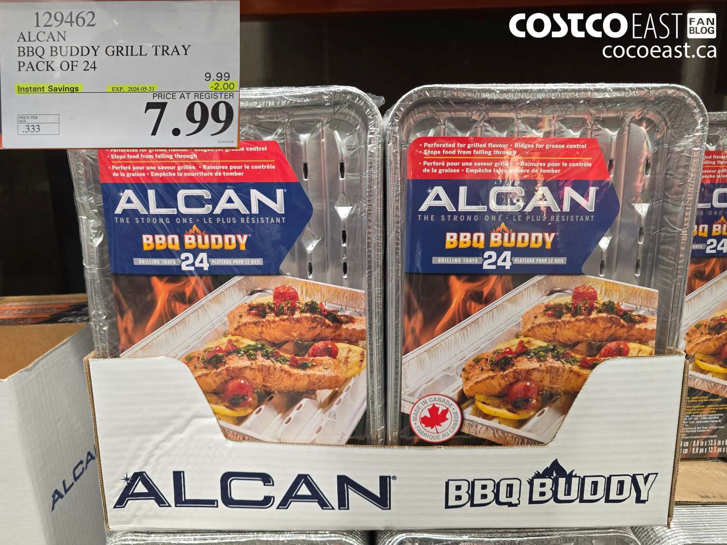 129462 ALCAN BBQ BUDDY GRILL TRAY PACK OF 24 ($2.00 INSTANT SAVINGS EXPIRES ON 2026-05-31) $7.99