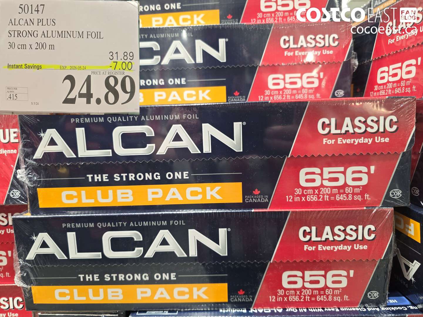 50147 ALCAN PLUS STRONG ALUMINUM FOIL 30 CM X 200 M ($7.00 INSTANT SAVINGS EXPIRES ON 2026-05-24) $24.89