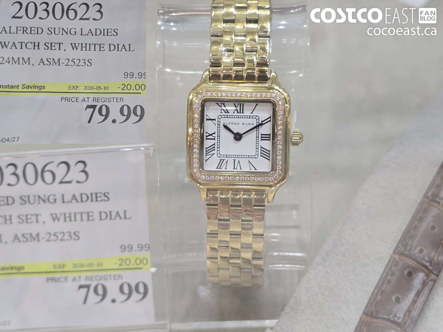 2030623 ALFRED SUNG LADIES WATCH SET, WHITE DIAL 24MM ($20.00 INSTANT SAVINGS EXPIRES ON 2026-05-10) $79.99
