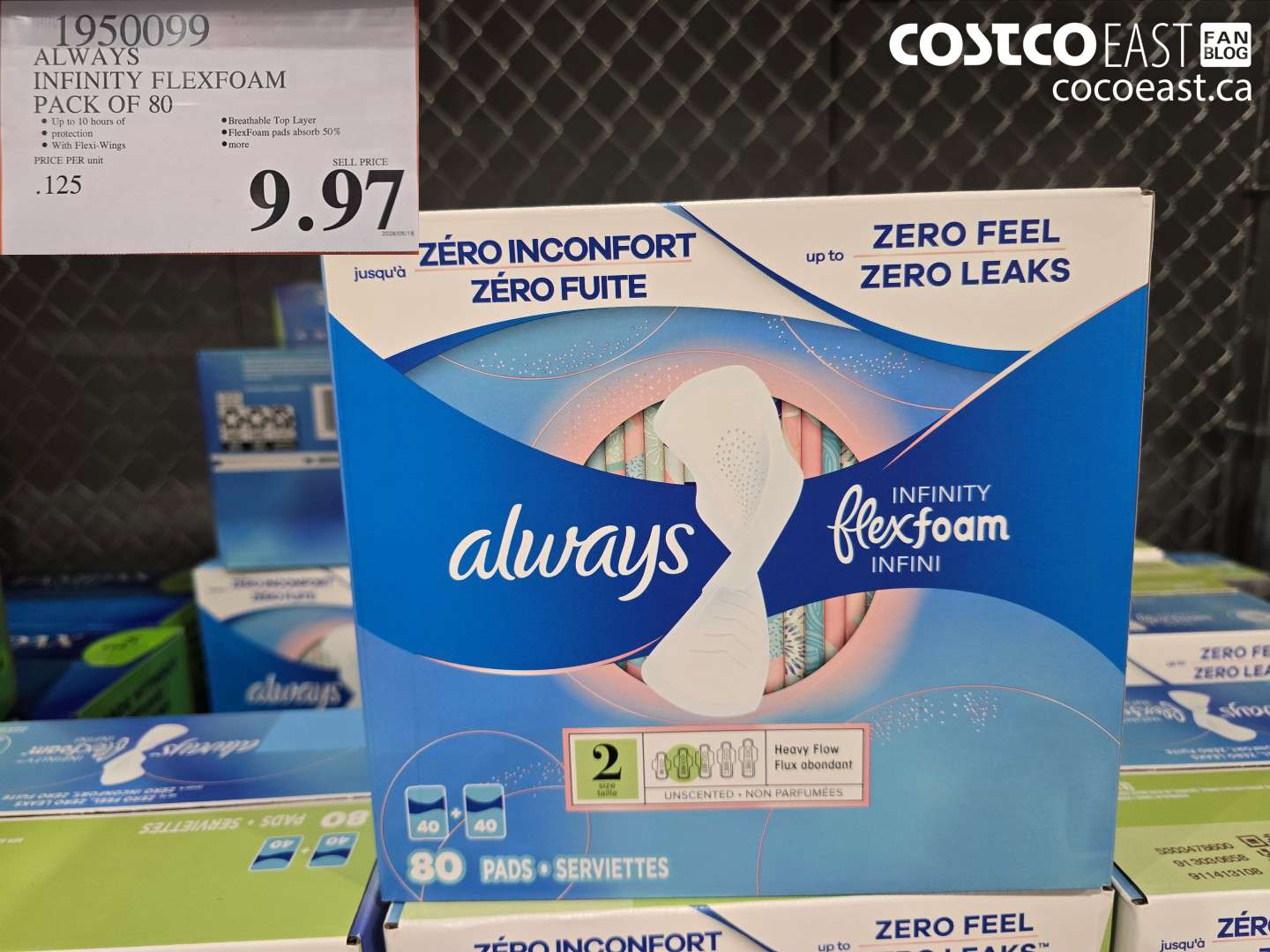 1950099 ALWAYS INFINITY FLEXFOAM PACK OF 80 $9.97