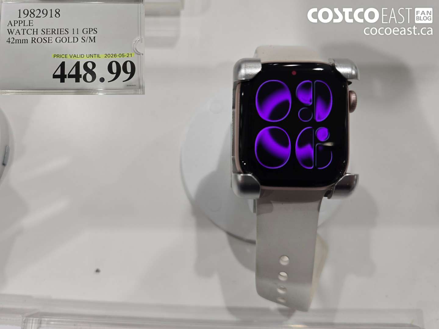 1982918 APPLE WATCH SERIES 11 GPS 42MM ROSE GOLD S/M $448.99