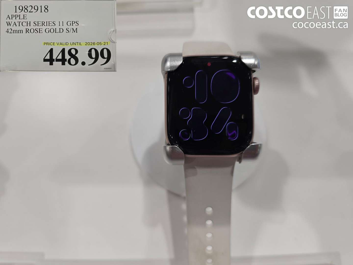 1982918 APPLE WATCH SERIES 11 GPS 42MM ROSE GOLD S/M $448.99