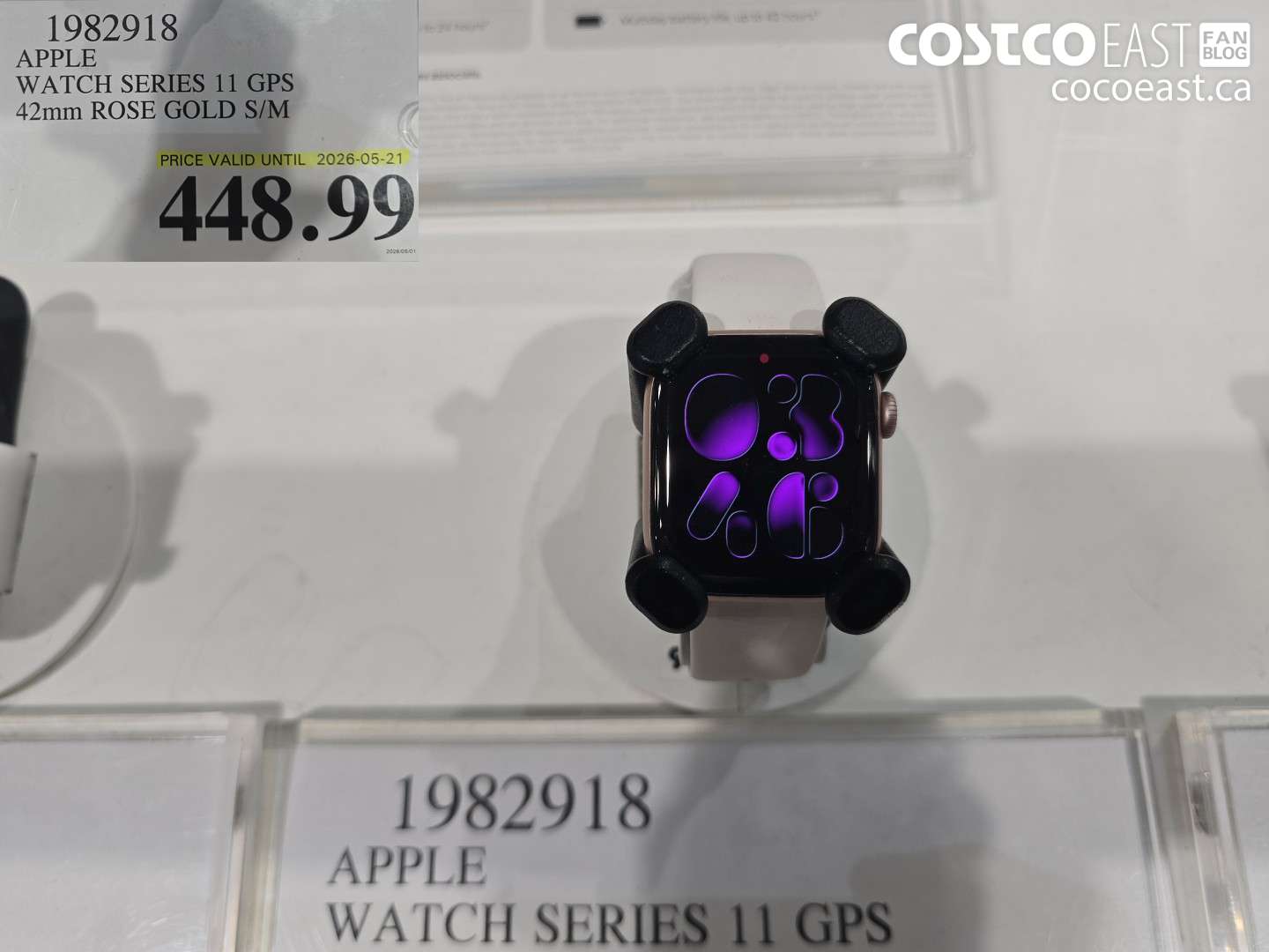 1982918 APPLE WATCH SERIES 11 GPS 42MM ROSE GOLD S/M $448.99