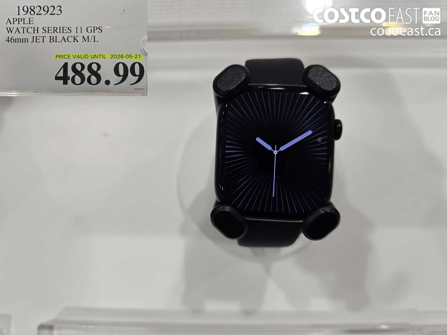 1982923 APPLE WATCH SERIES 11 GPS 46MM JET BLACK M/L $488.99