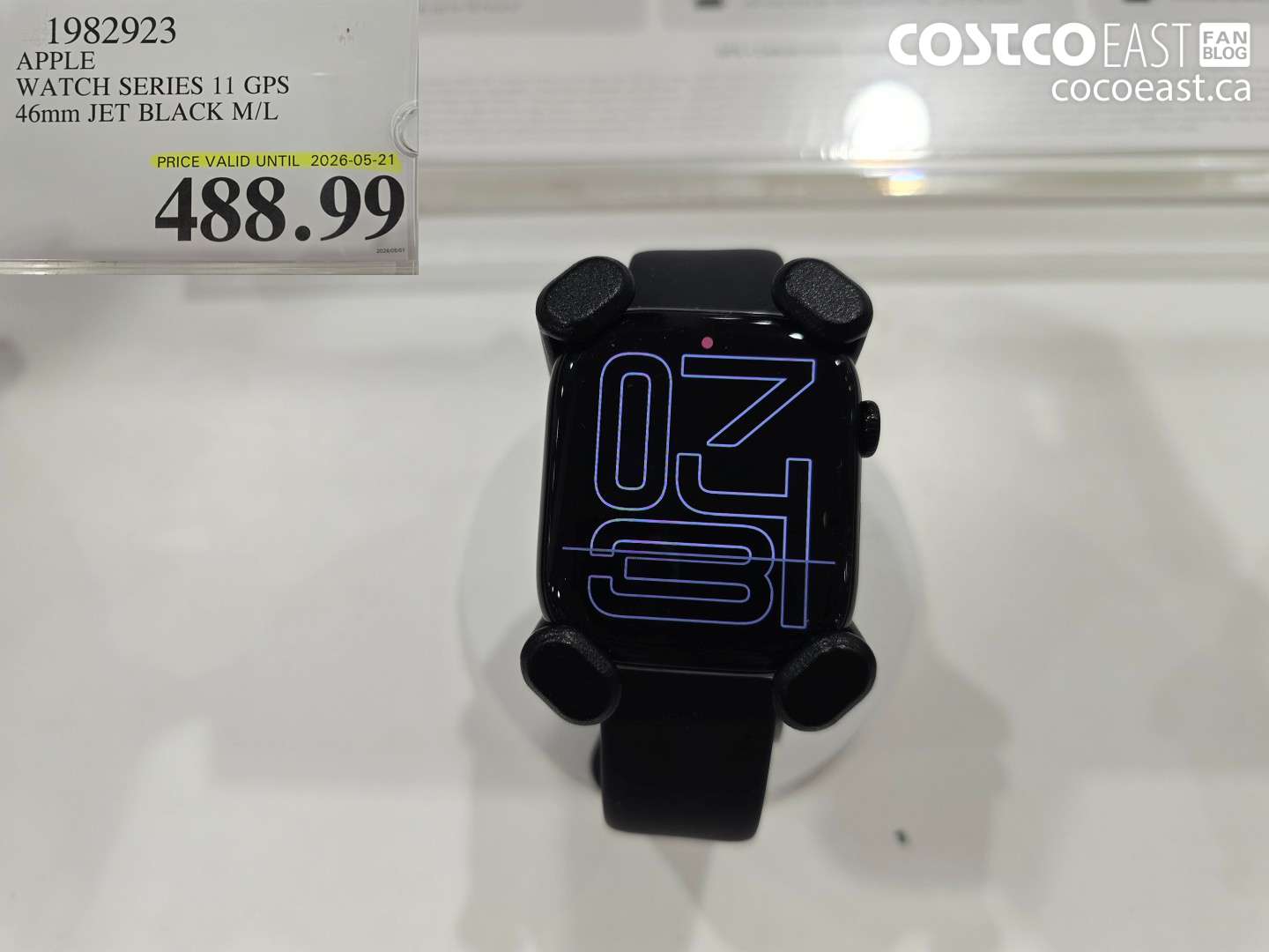 1982923 APPLE WATCH SERIES 11 GPS 46MM JET BLACK M/L $488.99