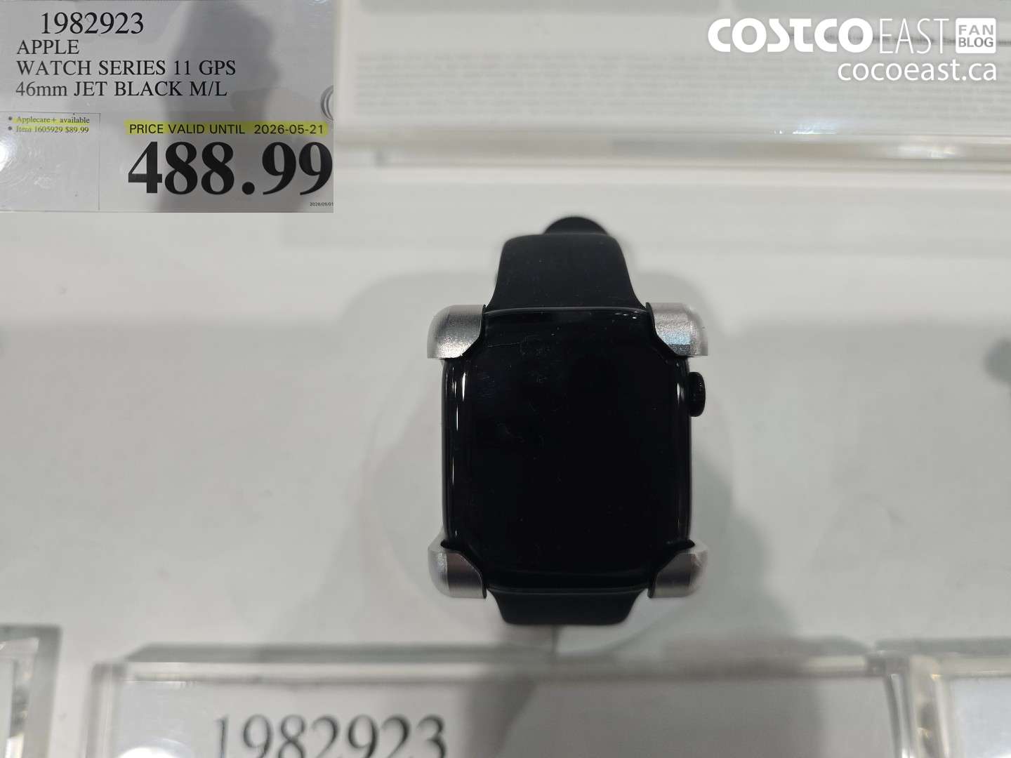 1982923 APPLE WATCH SERIES 11 GPS 46MM JET BLACK M/L $488.99