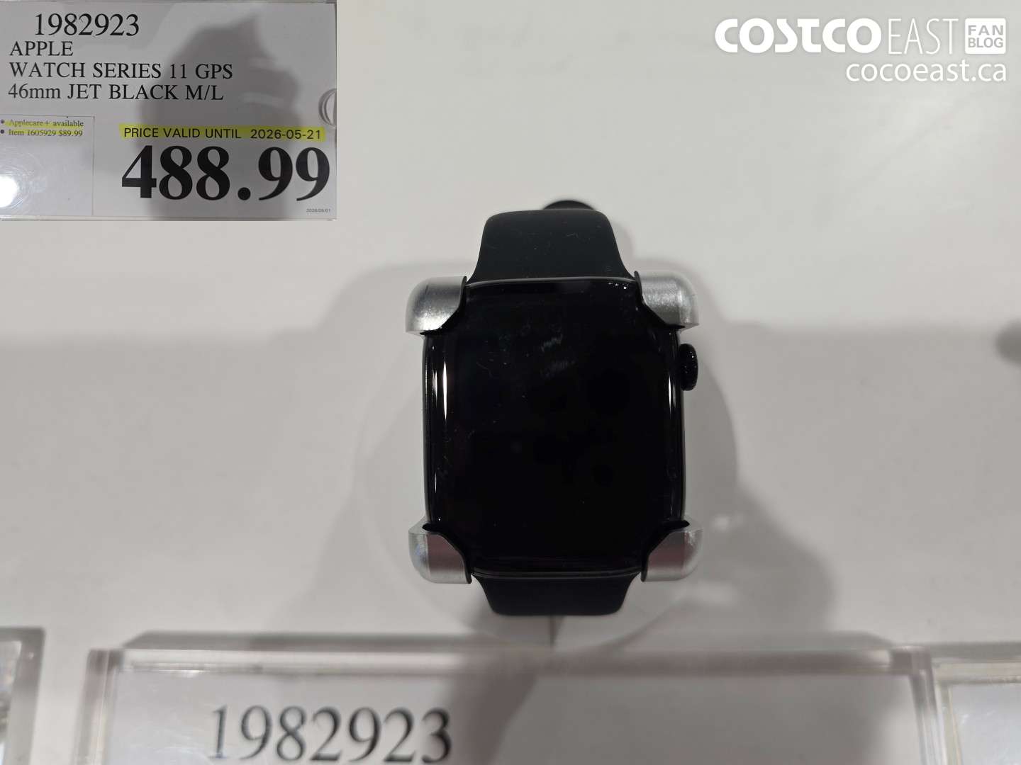 1982923 APPLE WATCH SERIES 11 GPS 46MM JET BLACK M/L $488.99