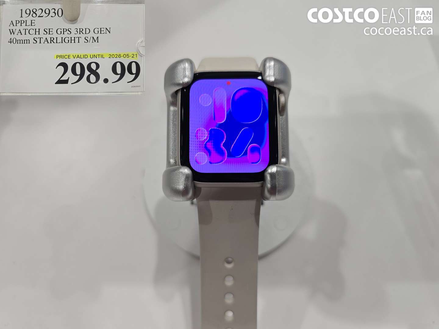 1982930 APPLE WATCH SE GPS 3RD GEN 40MM STARLIGHT S/M $298.99