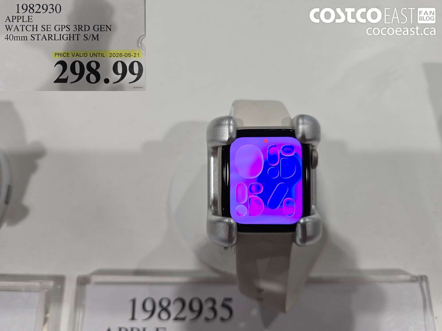 1982930 APPLE WATCH SE GPS 3RD GEN 40MM STARLIGHT S/M $298.99