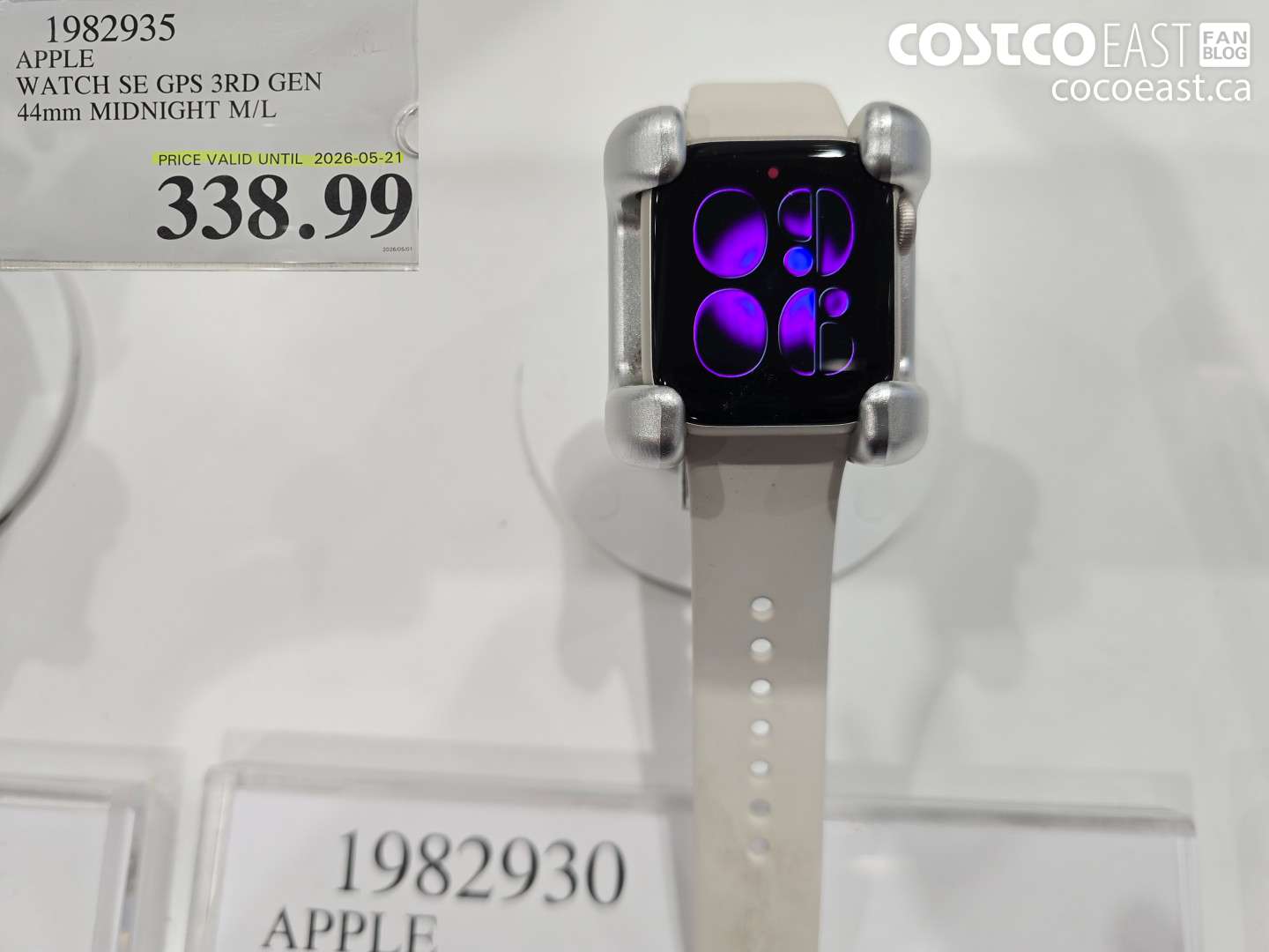 1982935 APPLE WATCH SE GPS 3RD GEN 44MM MIDNIGHT M/L $338.99
