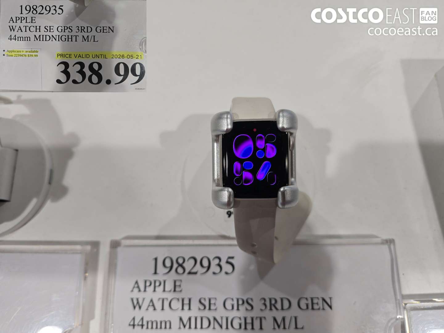 1982935 APPLE WATCH SE GPS 3RD GEN 44MM MIDNIGHT M/L $338.99