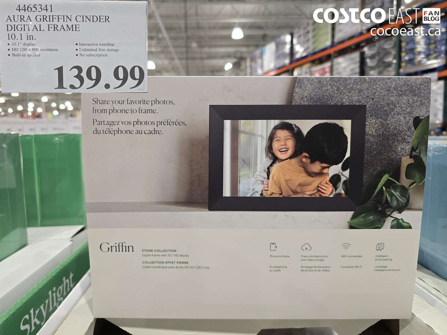 4465341 AURA GRIFFIN CINDER DIGITAL FRAME 10.1 IN. $139.99