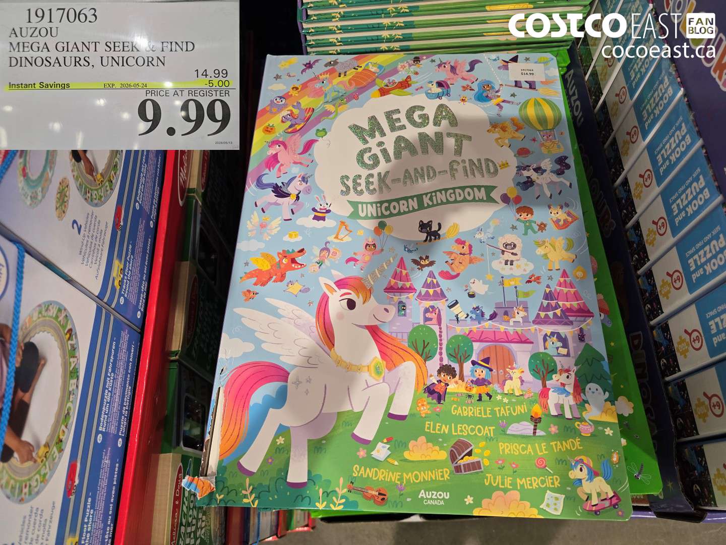1917063 AUZOU MEGA GIANT SEEK & FIND DINOSAURS, UNICORN ($5.00 INSTANT SAVINGS EXPIRES ON 2026-05-24) $9.99