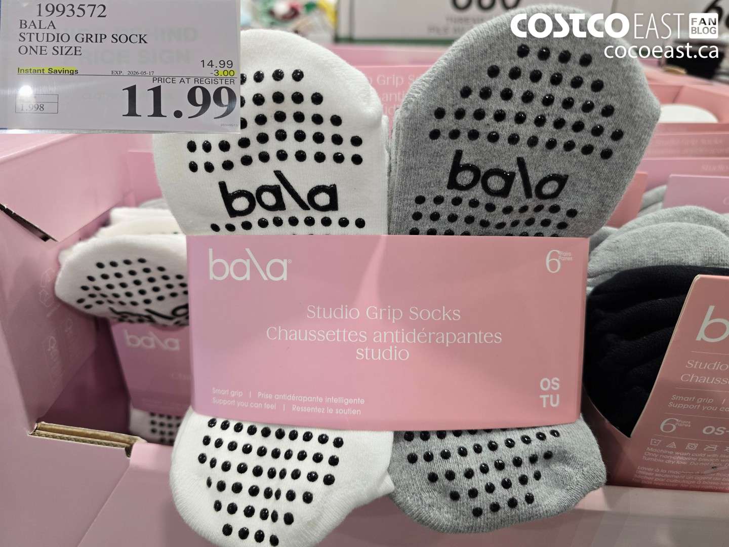1993572 BALA STUDIO GRIP SOCK ONE SIZE ($3.00 INSTANT SAVINGS EXPIRES ON 2026-05-17) $11.99