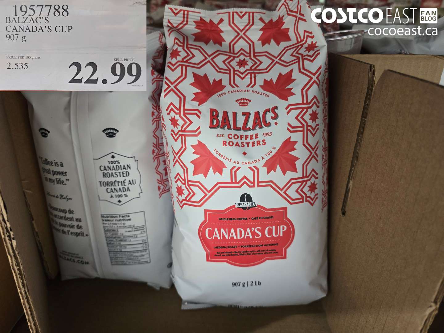 1957788 BALZAC'S CANADA'S CUP 907 G $22.99