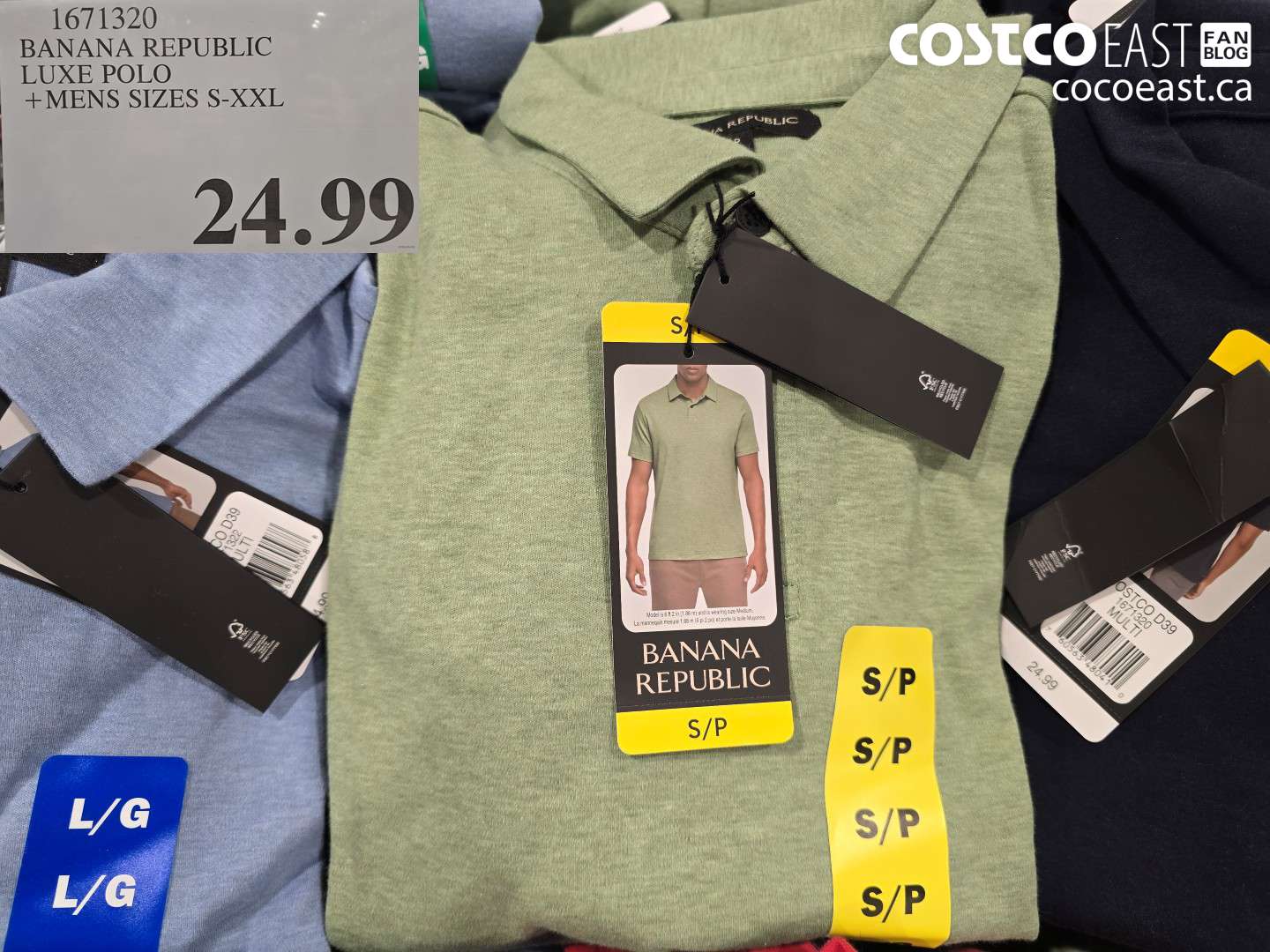 1671320 BANANA REPUBLIC LUXE POLO + MENS SIZES S-XXL $24.99