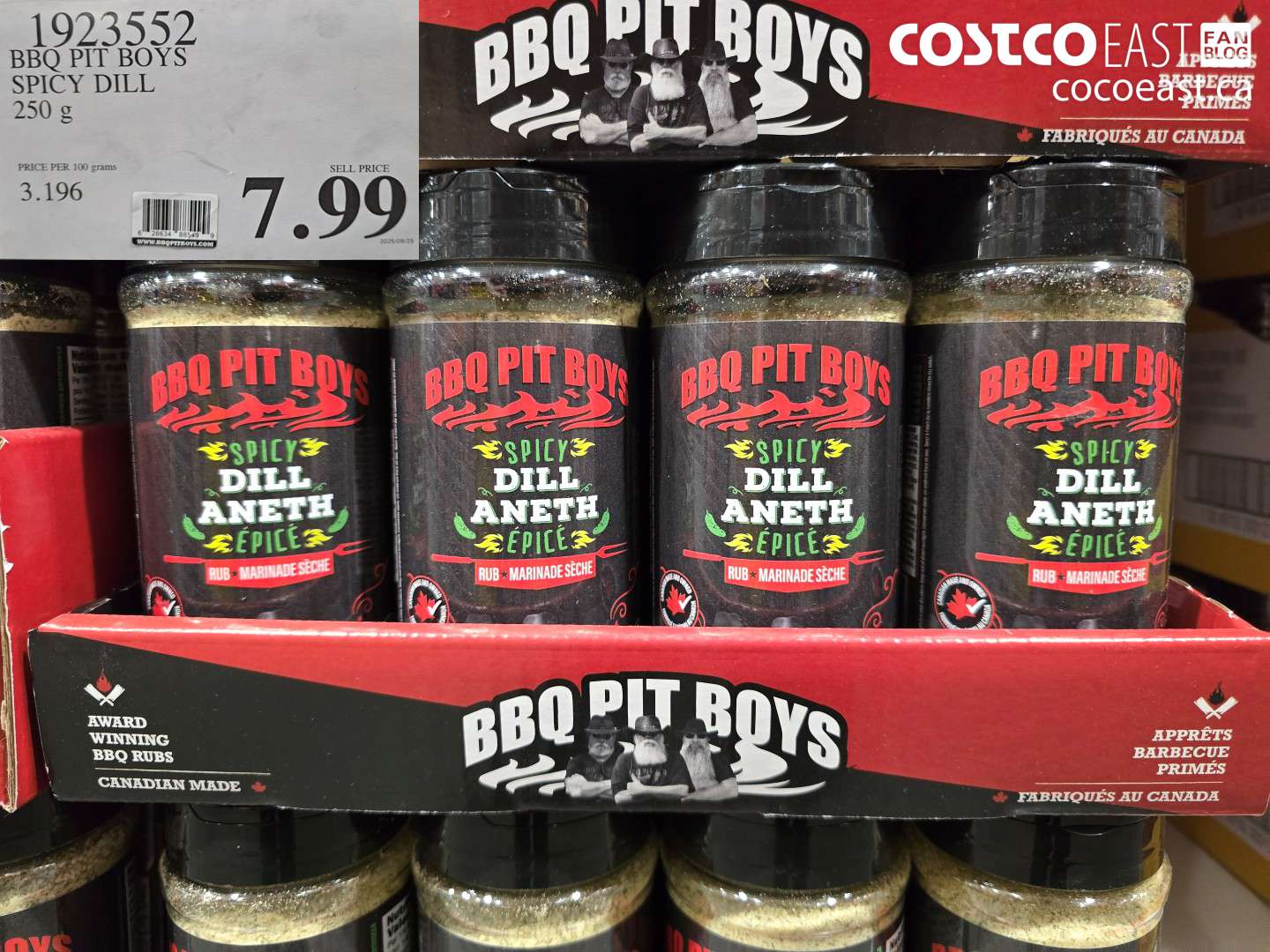 1923552 BBQ PIT BOYS SPICY DILL 250 G $7.99
