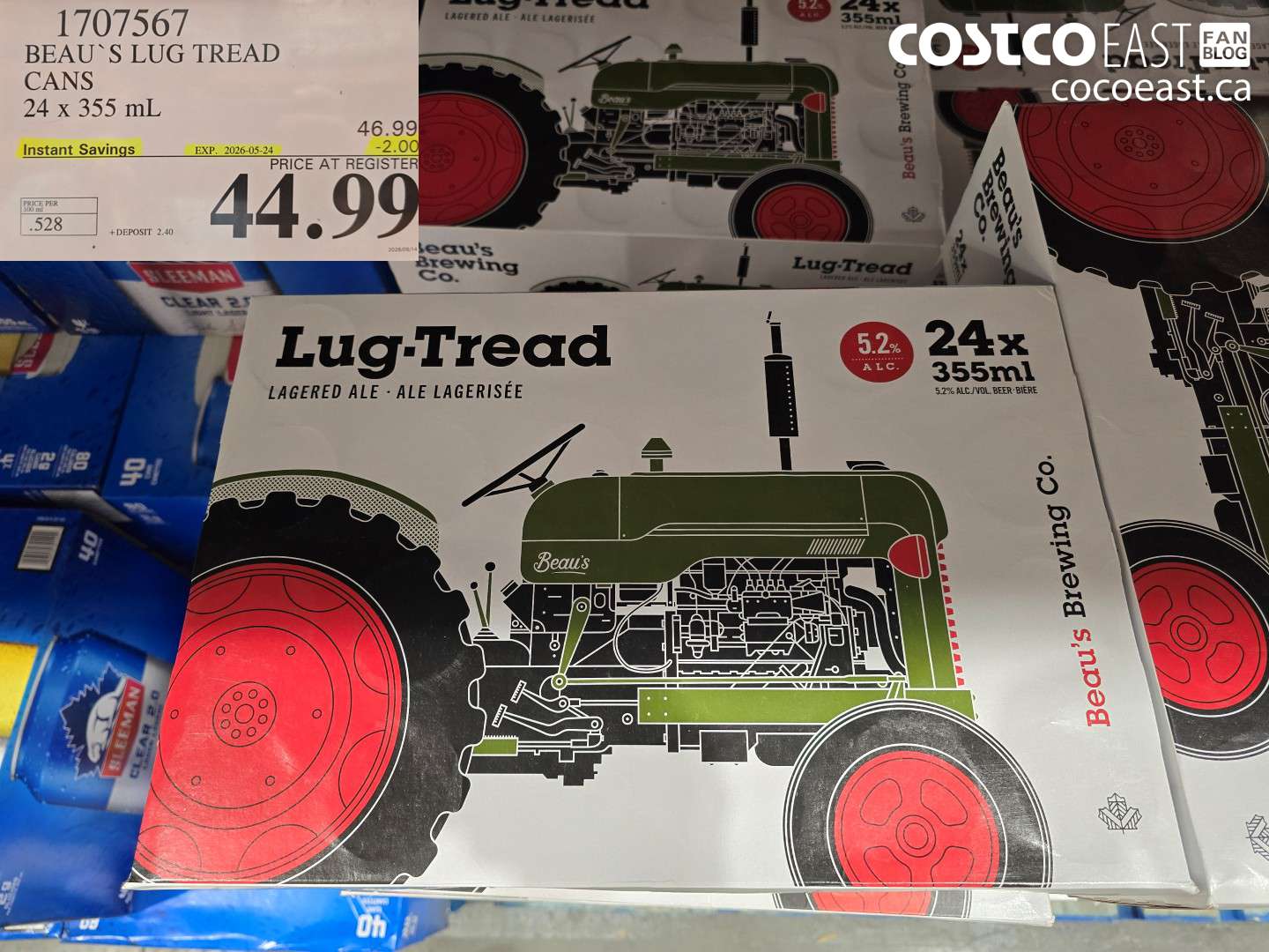 1707567 BEAU`S LUG TREAD CANS 24 X 355 ML ($2.00 INSTANT SAVINGS EXPIRES ON 2026-05-24) $44.99