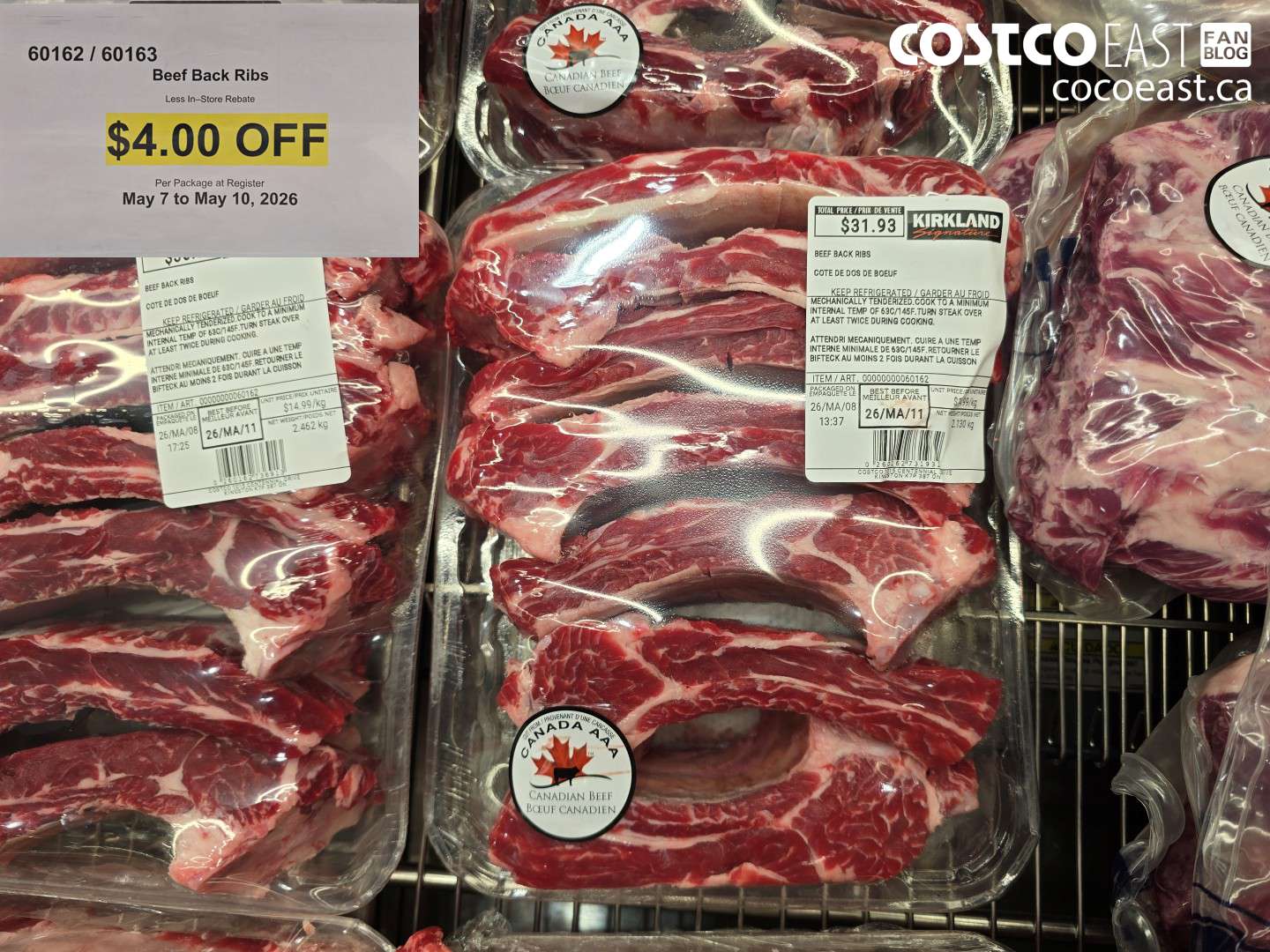 60162 BEEF BACK RIBS ($4.00 INSTANT SAVINGS)