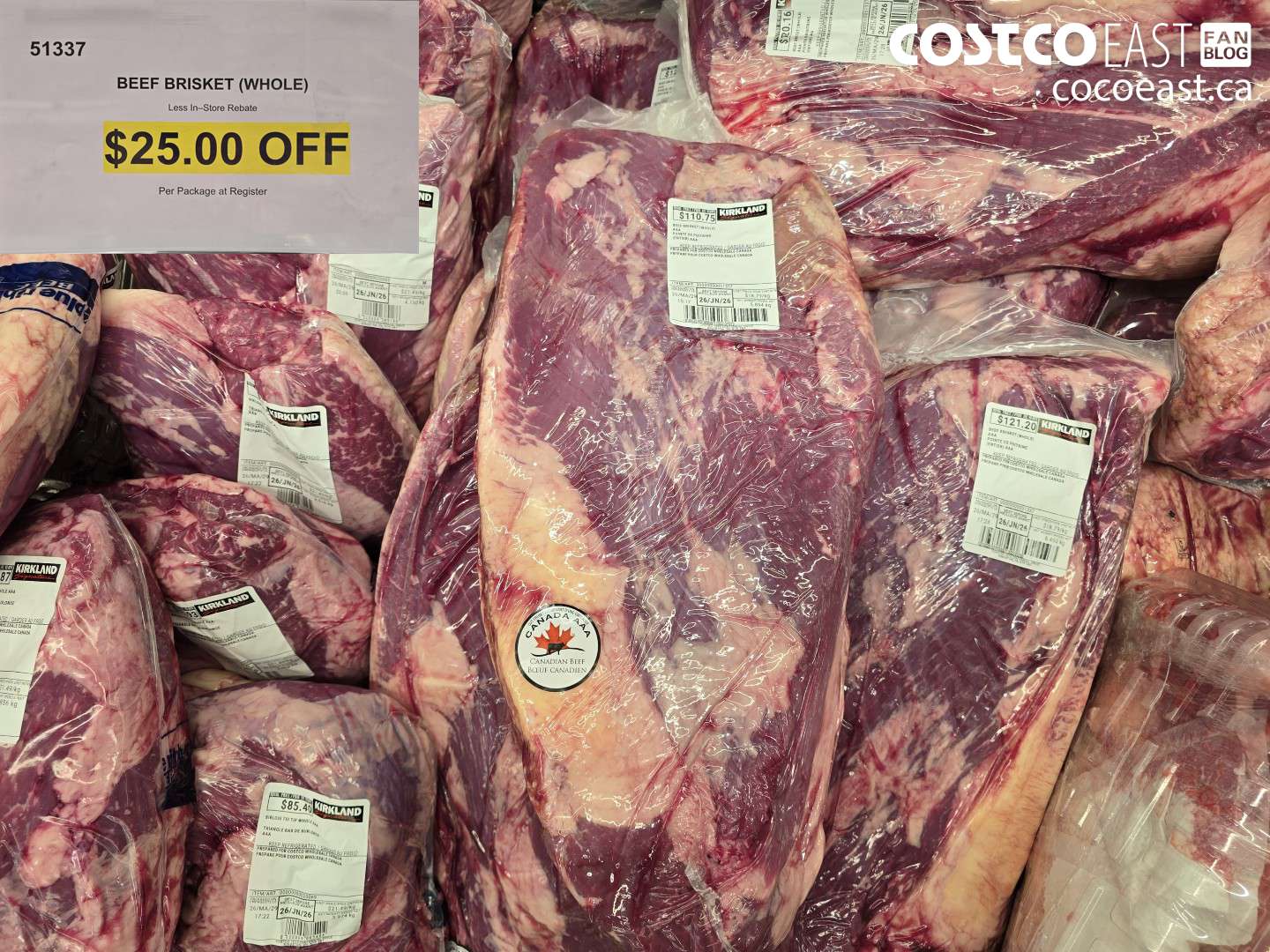 51337 BEEF BRISKET (WHOLE) ($25.00 INSTANT SAVINGS)