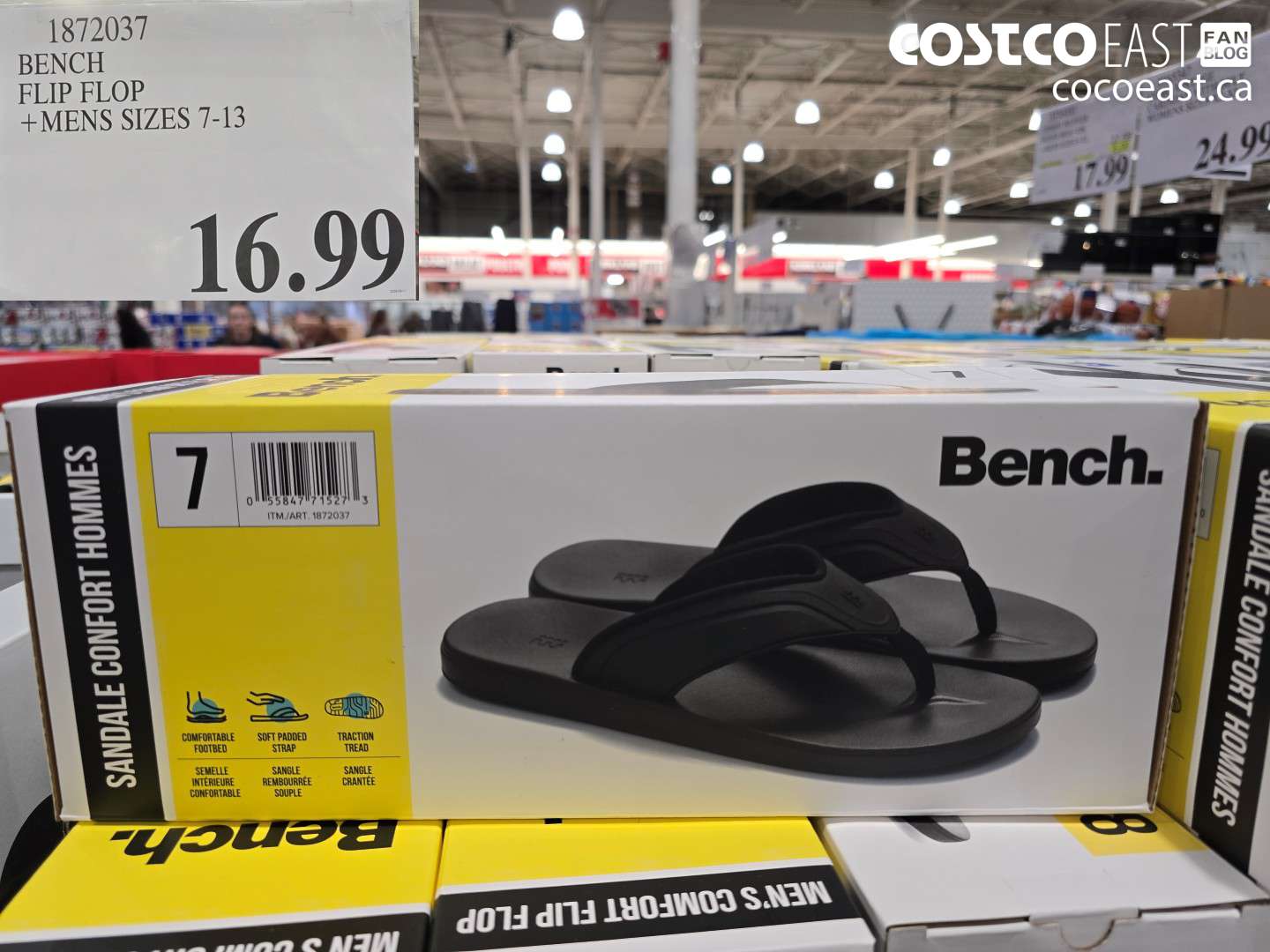1872037 BENCH FLIP FLOP + MENS SIZES 7-13 $16.99