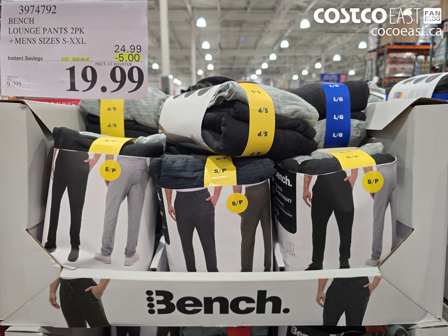 3974792 BENCH LOUNGE PANTS 2PK + MENS SIZES S-XXL ($5.00 INSTANT SAVINGS EXPIRES ON 2026-06-07) $19.99