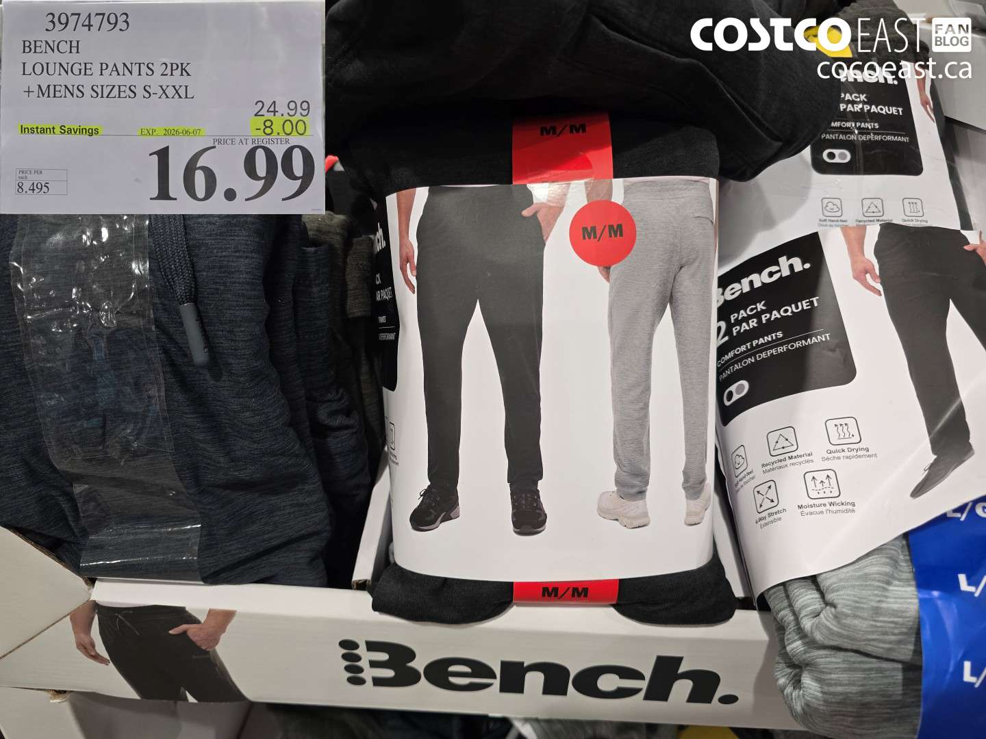 3974793 BENCH LOUNGE PANTS 2PK + MENS SIZES S-XXL ($8.00 INSTANT SAVINGS EXPIRES ON 2026-06-07) $16.99