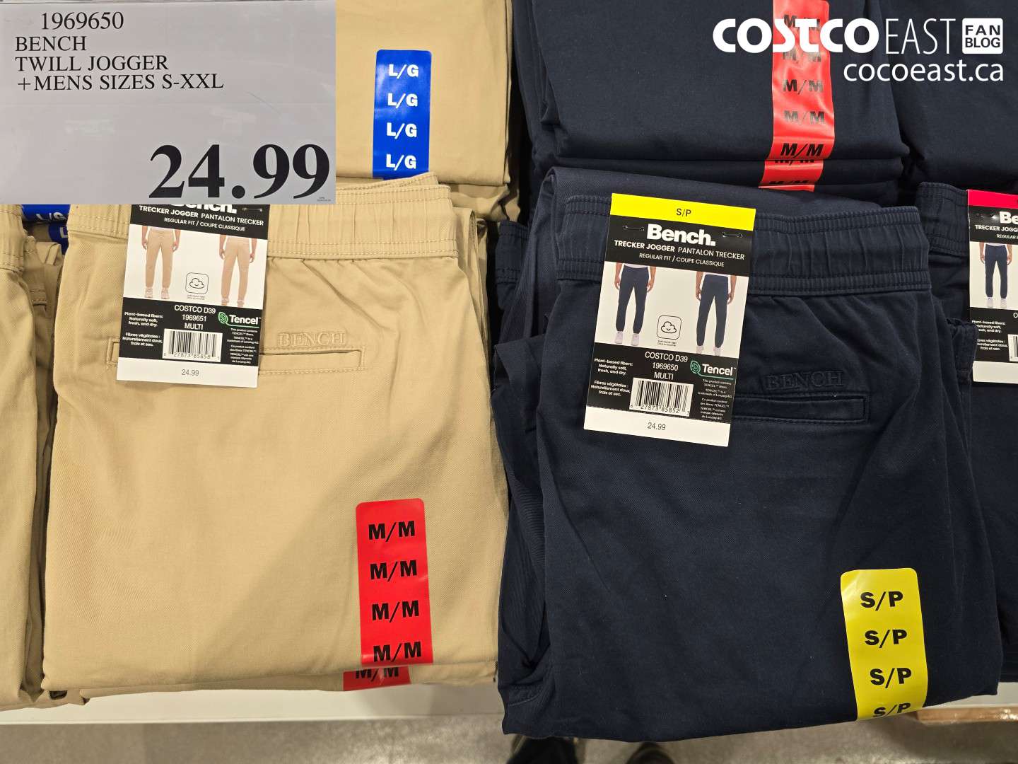 1969650 BENCH TWILL JOGGER +MENS SIZES S-XXL $24.99