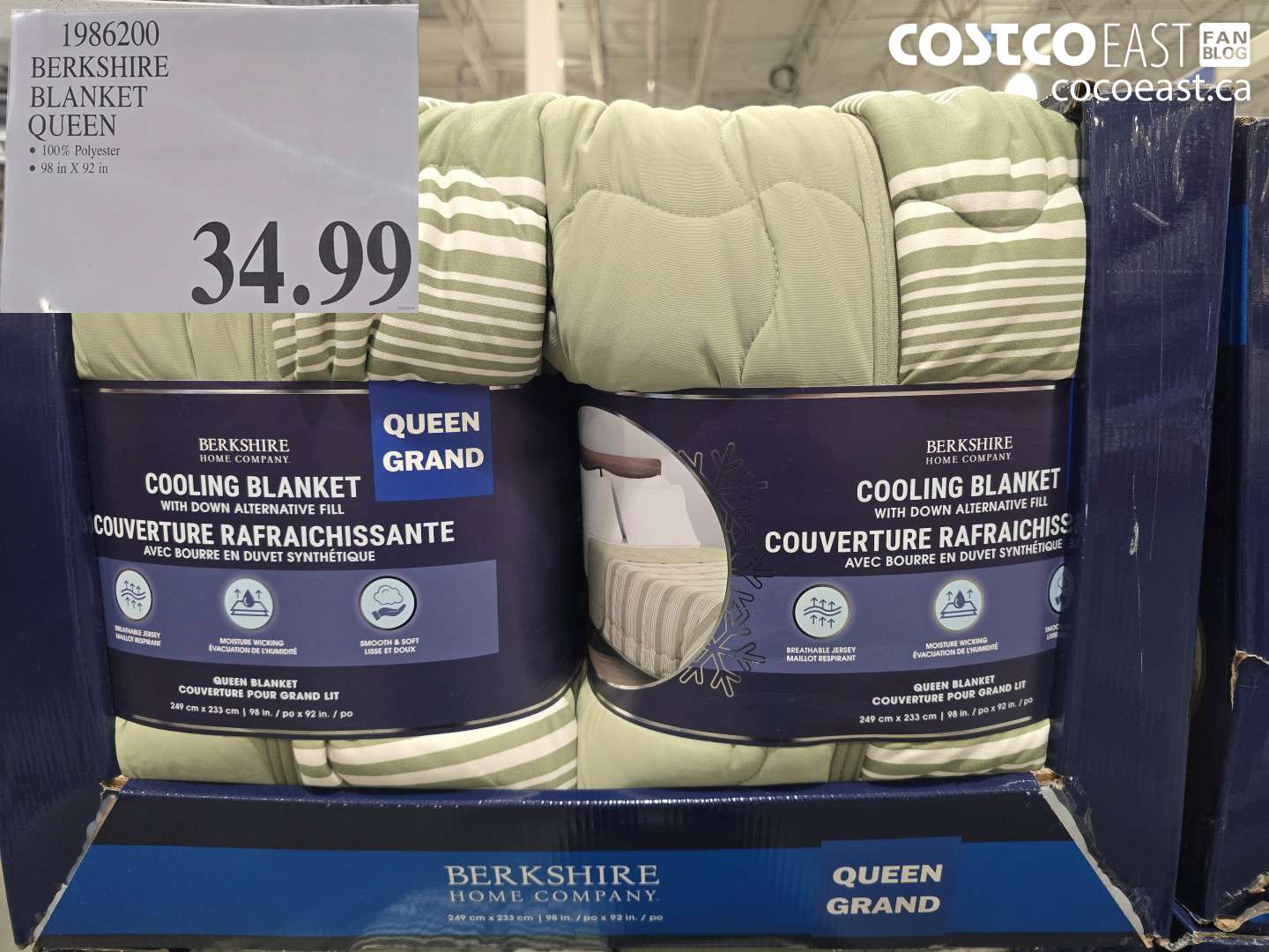 1986200 BERKSHIRE BLANKET QUEEN $34.99