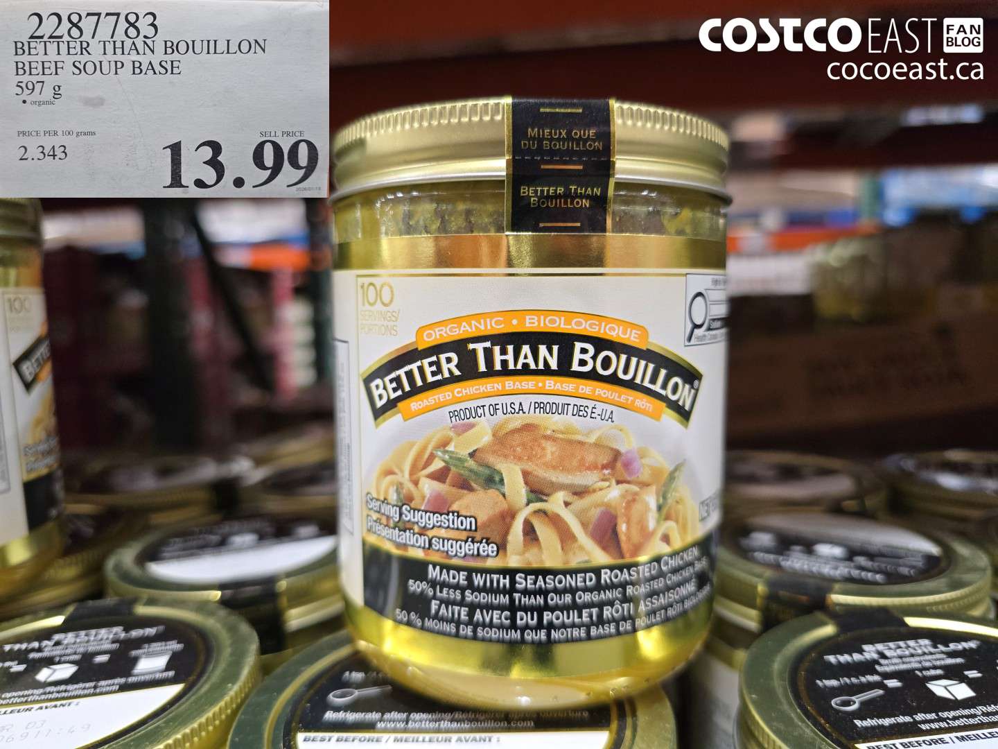 2287783 BETTER THAN BOUILLON BEEF SOUP BASE 597 G $13.99