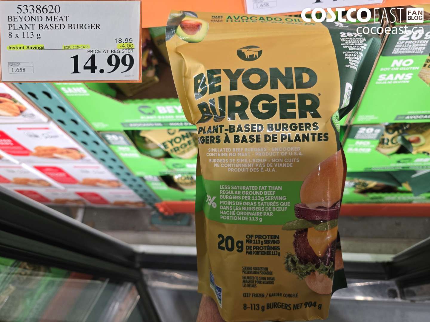 5338620 BEYOND MEAT PLANT BASED BURGER 8 X 113 G ($4.00 INSTANT SAVINGS EXPIRES ON 2026-05-10) $14.99