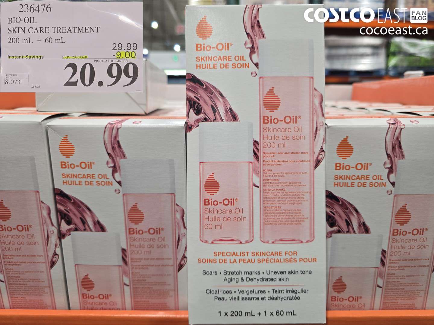 236476 BIO-OIL SKIN CARE TREATMENT 200 ML + 60 ML ($9.00 INSTANT SAVINGS EXPIRES ON 2026-06-07) $20.99