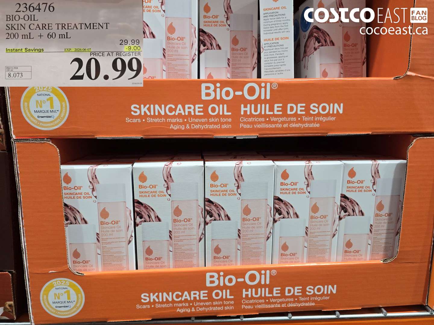 236476 BIO-OIL SKIN CARE TREATMENT 200 ML + 60 ML ($9.00 INSTANT SAVINGS EXPIRES ON 2026-06-07) $20.99