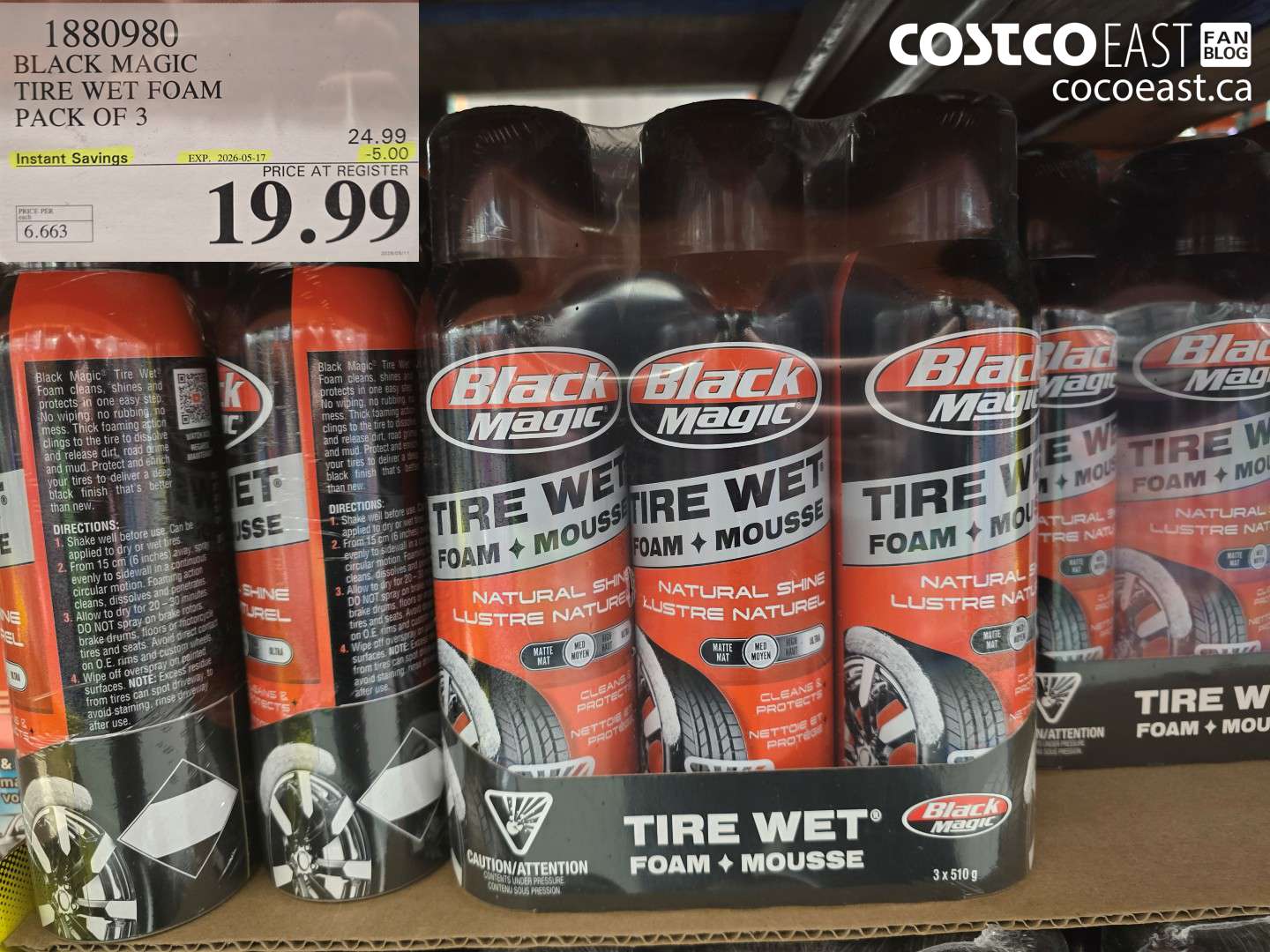 1880980 BLACK MAGIC TIRE WET FOAM PACK OF 3 ($5.00 INSTANT SAVINGS EXPIRES ON 2026-05-17) $19.99