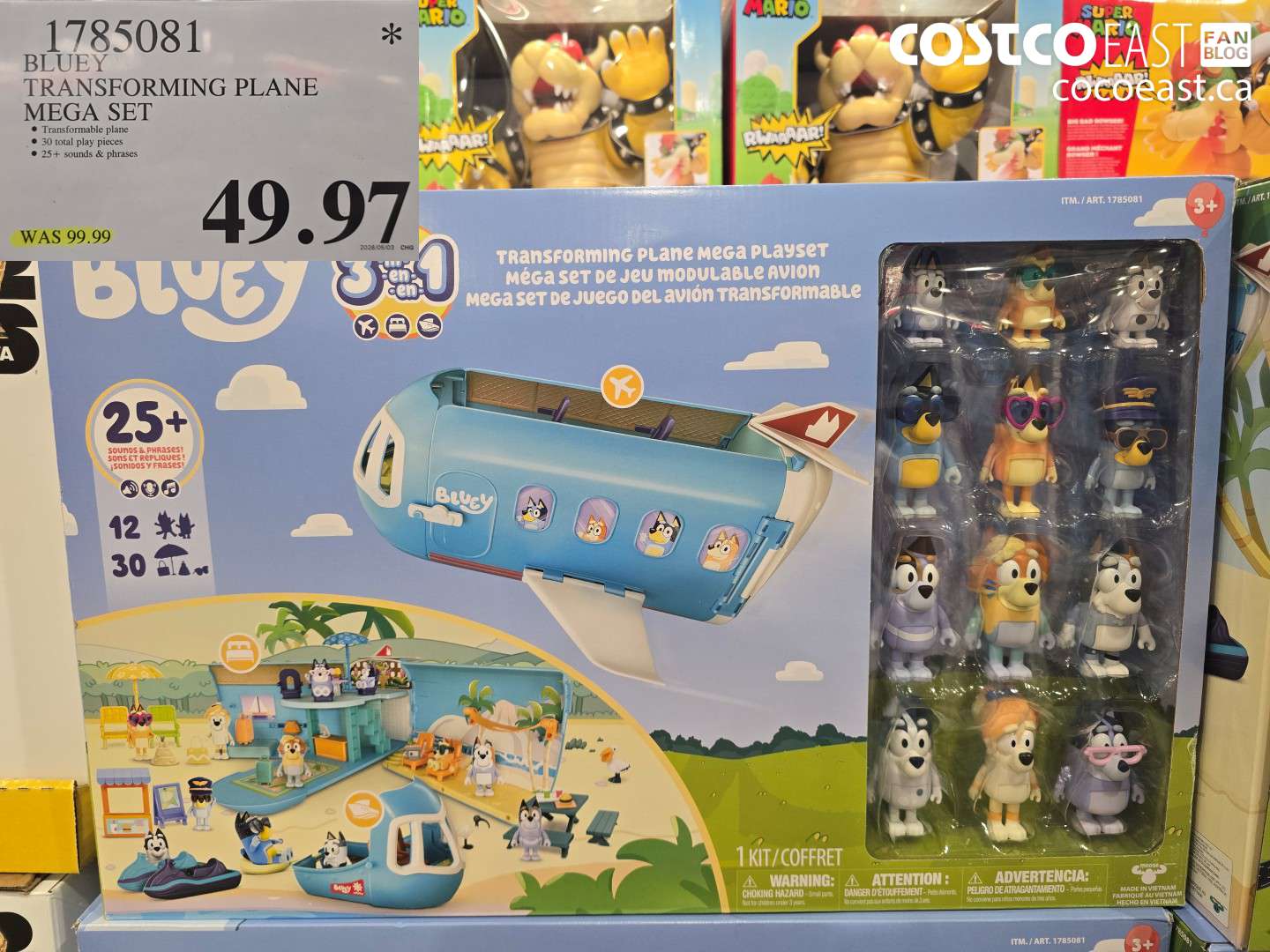 1785081 BLUEY TRANSFORMING PLANE MEGA SET $49.97