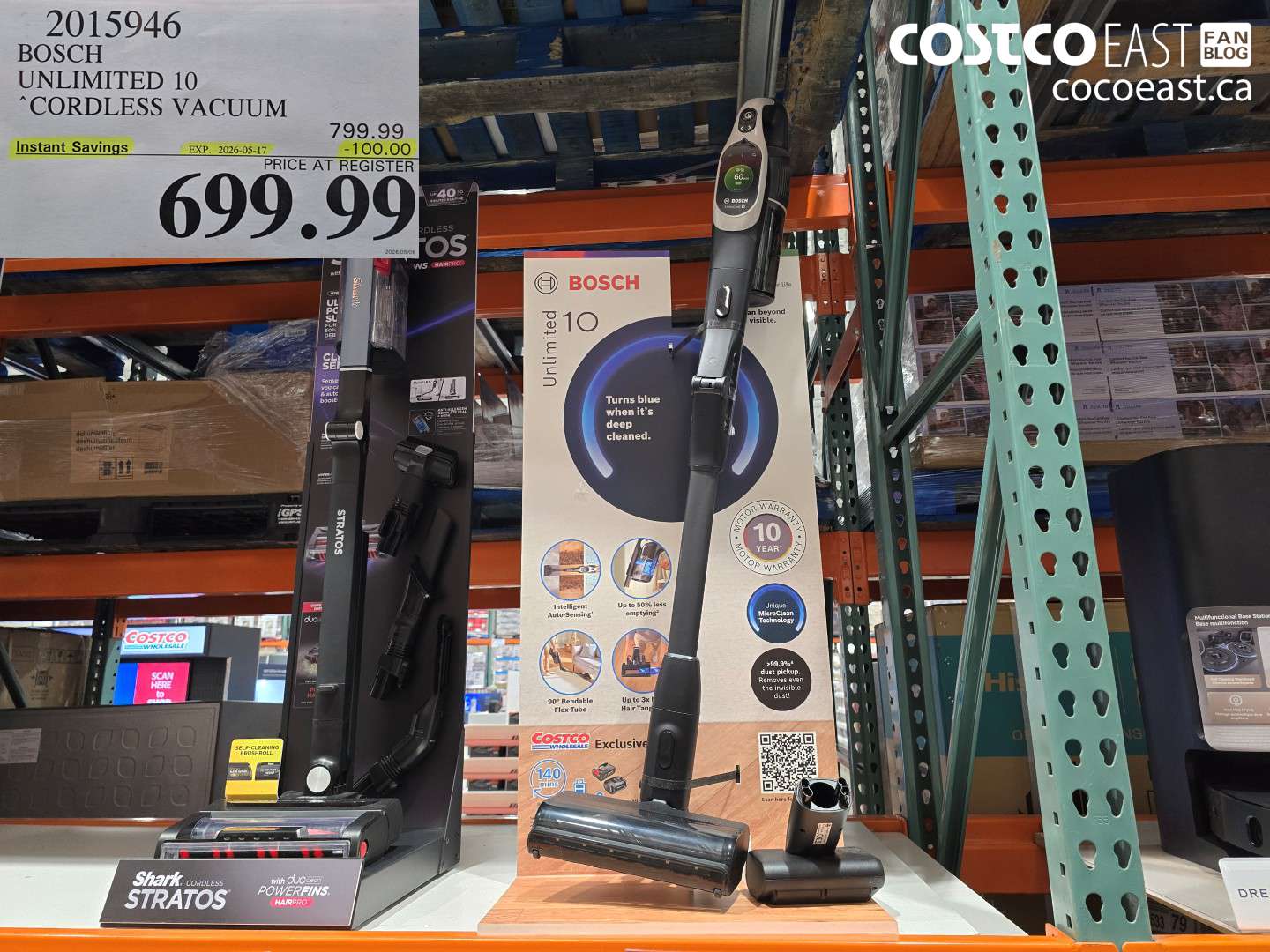 2015946 BOSCH UNLIMITED 10 CORDLESS VACUUM ($100.00 INSTANT SAVINGS EXPIRES ON 2026-05-17) $699.99