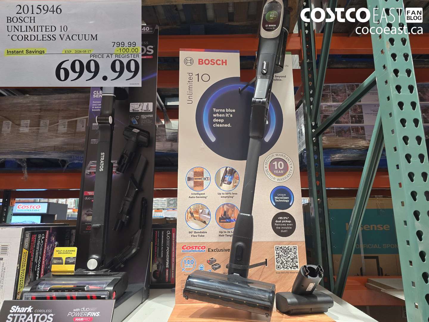 2015946 BOSCH UNLIMITED 10 CORDLESS VACUUM ($100.00 INSTANT SAVINGS EXPIRES ON 2026-05-17) $699.99