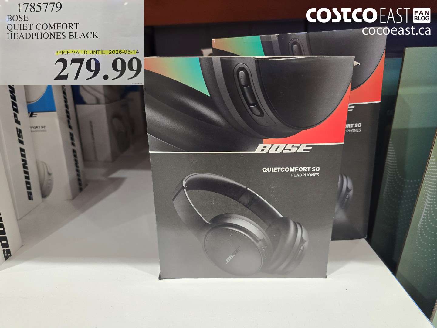 1785779 BOSE QUIET COMFORT HEADPHONES BLACK $279.99