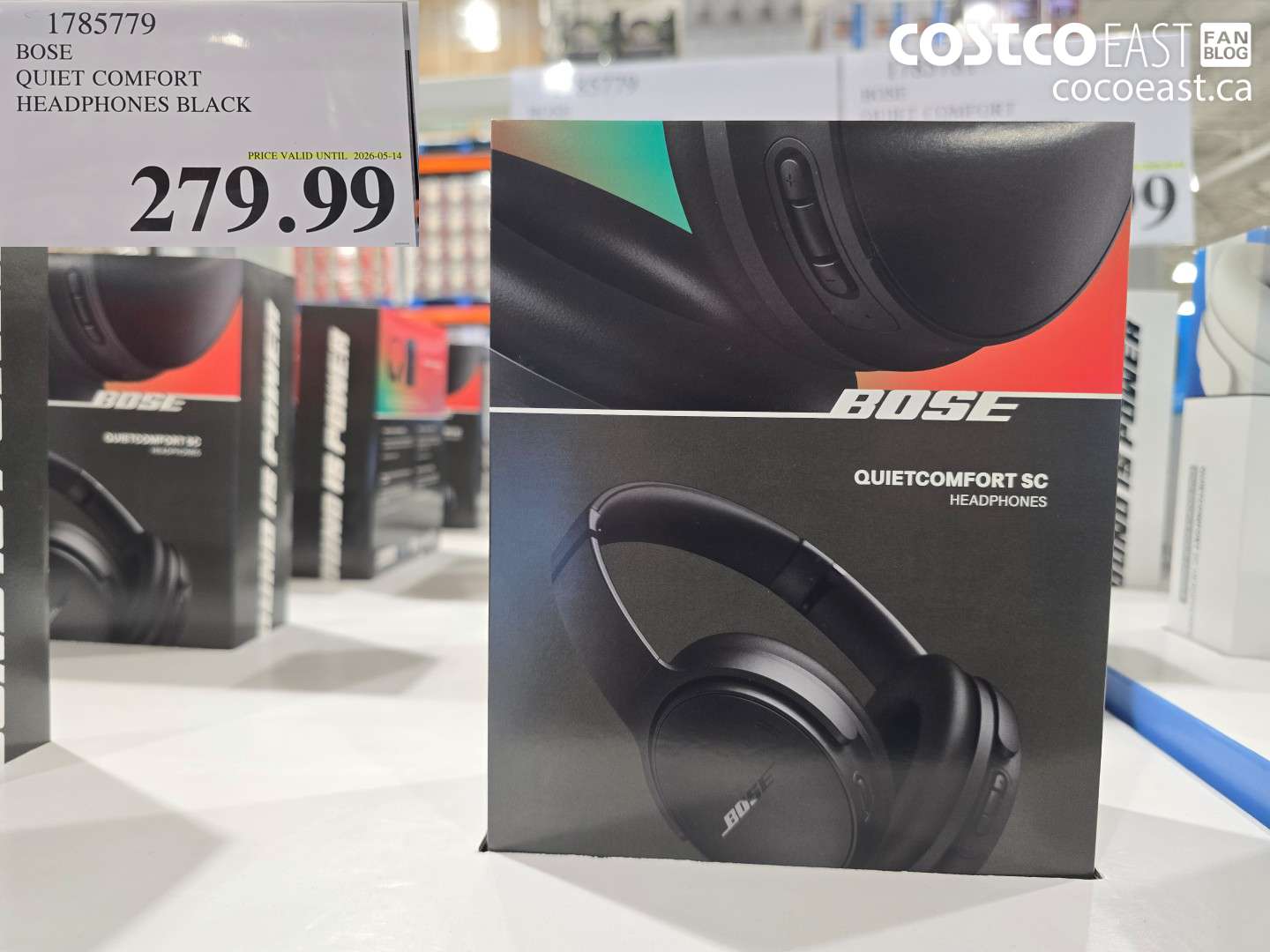 1785779 BOSE QUIET COMFORT HEADPHONES BLACK $279.99