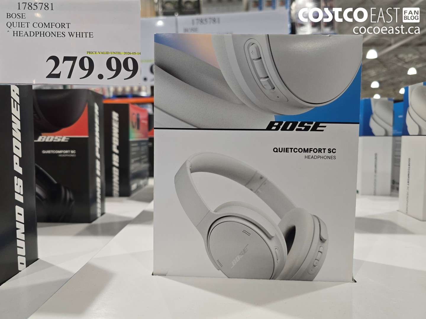 1785781 BOSE QUIET COMFORT HEADPHONES WHITE $279.99