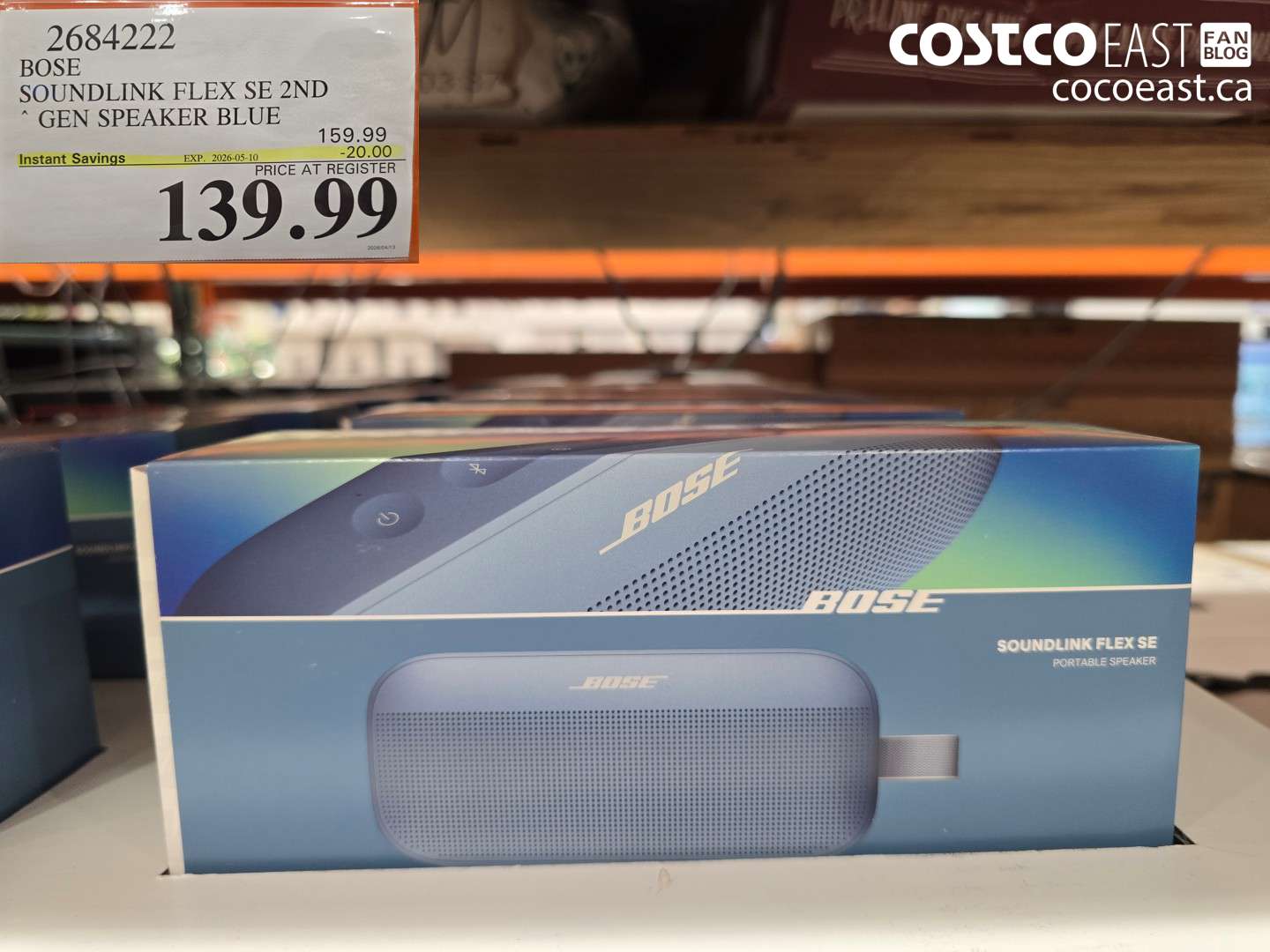 2684222 BOSE SOUNDLINK FLEX SE 2ND GEN SPEAKER BLUE ($20.00 INSTANT SAVINGS EXPIRES ON 2026-05-10) $139.99