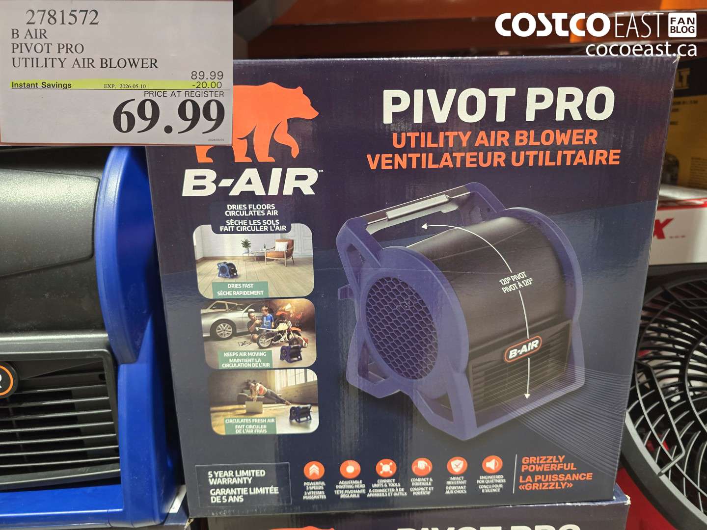 2781572 B AIR PIVOT PRO UTILITY AIR BLOWER ($20.00 INSTANT SAVINGS EXPIRES ON 2026-05-10) $69.99