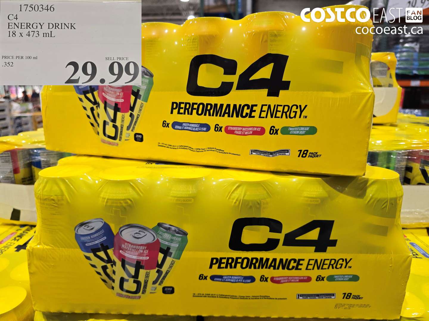 1750346 C4 ENERGY DRINK 18 X 473 ML $29.99