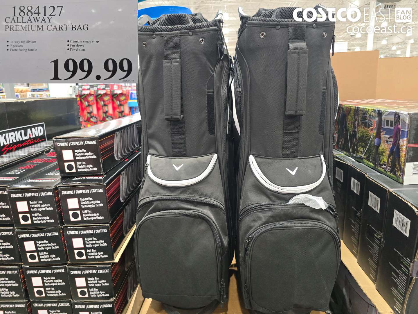 1884127 CALLAWAY PREMIUM CART BAG $199.99