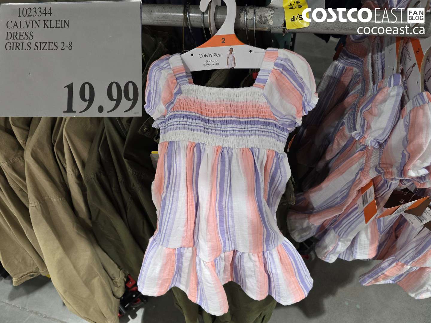 1023344 CALVIN KLEIN DRESS GIRLS SIZES 2-8 $19.99