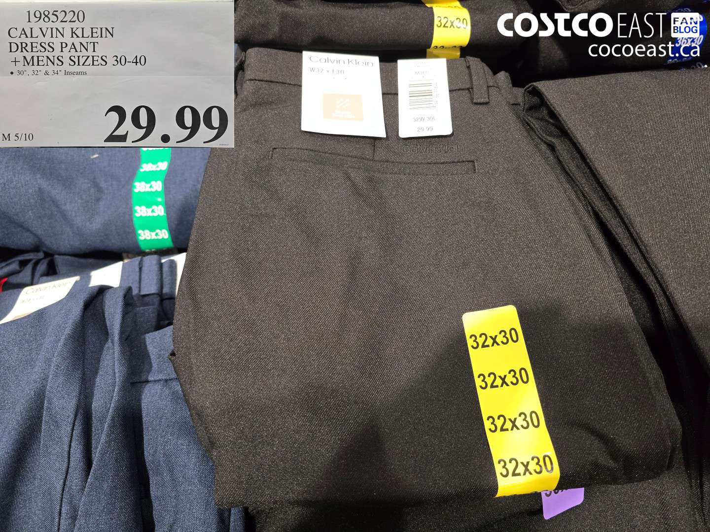 1985220 CALVIN KLEIN DRESS PANT + MENS SIZES 30-40 $29.99