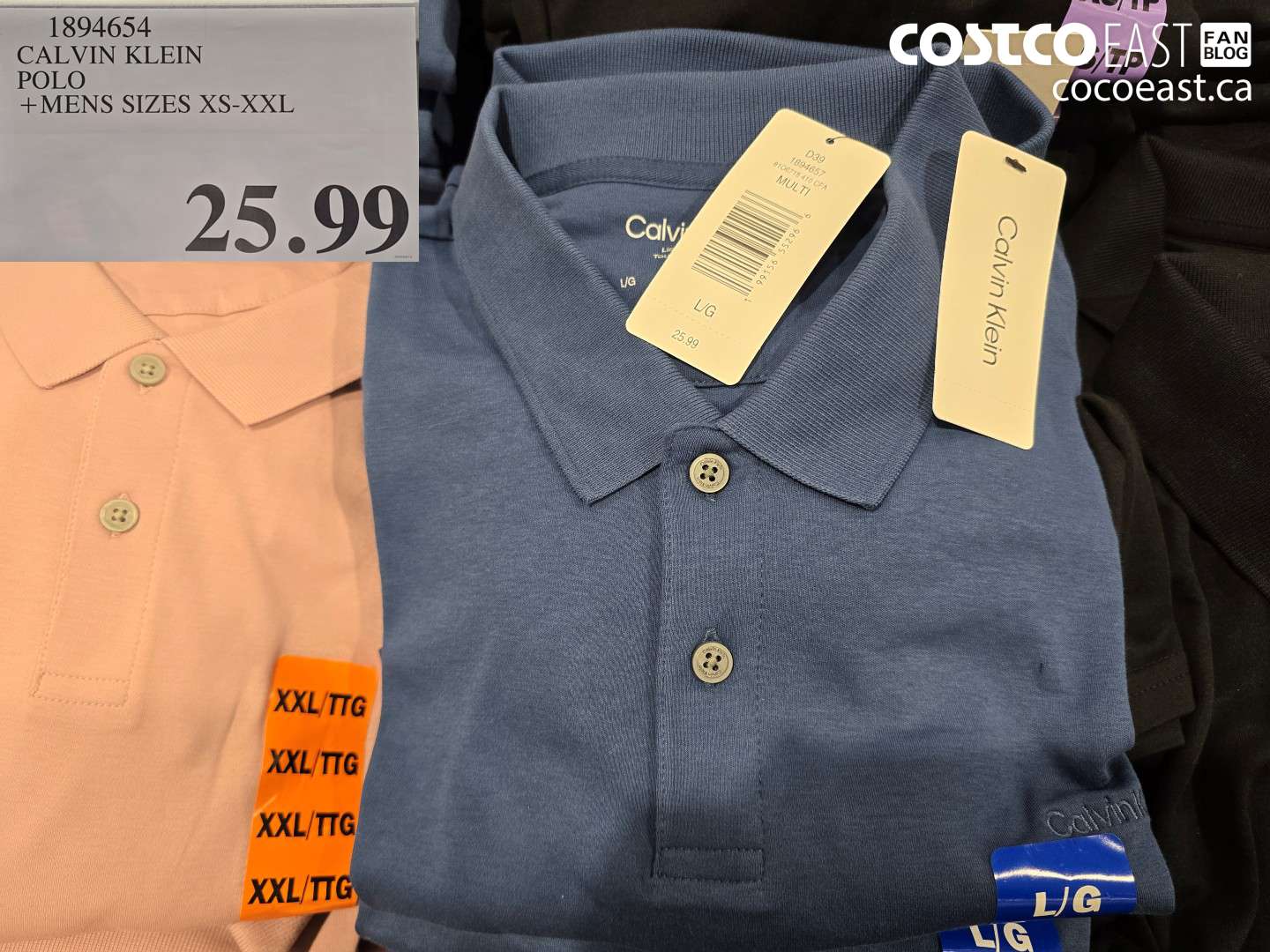 1894654 CALVIN KLEIN POLO MENS SIZES XS-XXL $25.99